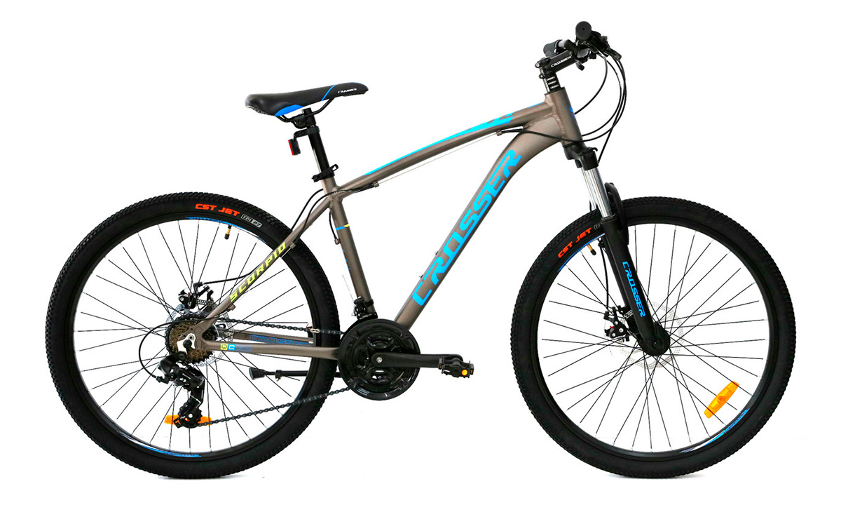 Фотографія Велосипед Сrosser Scorpio 26" (2021) 2021 сіро-синій